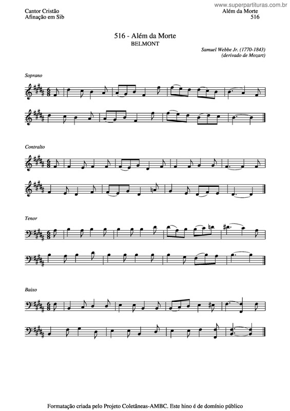 Partitura da música Além Da Morte v.3