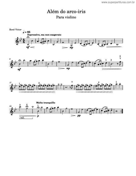 Partitura da música Além Do Arco–Iris Over The Rainbow