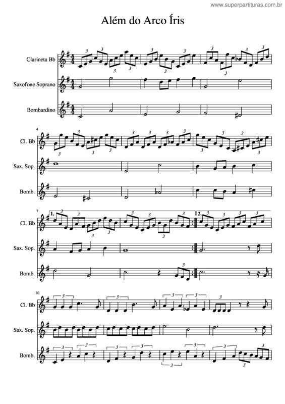 Partitura da música Além Do Arco Íris v.14