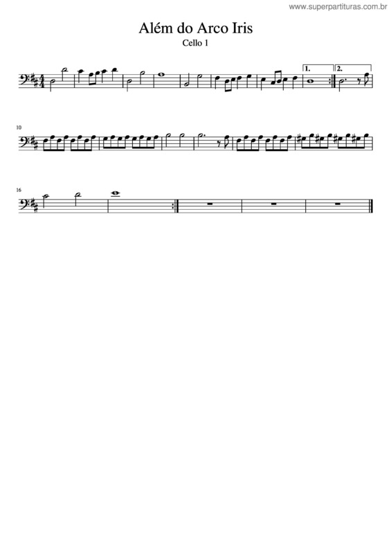 Partitura da música Além Do Arco Iris v.17
