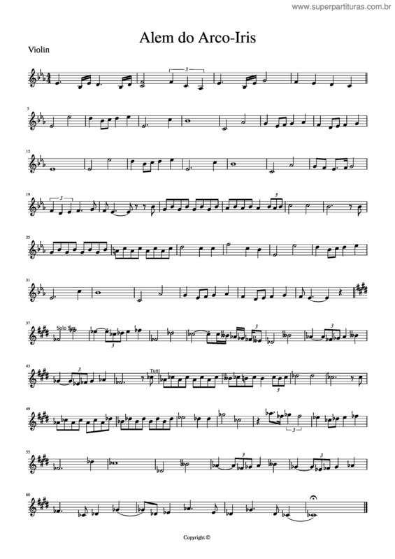 Partitura da música Alem Do Arco–Iris v.18