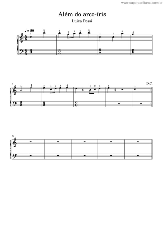 Partitura da música Além Do Arco–Íris v.23