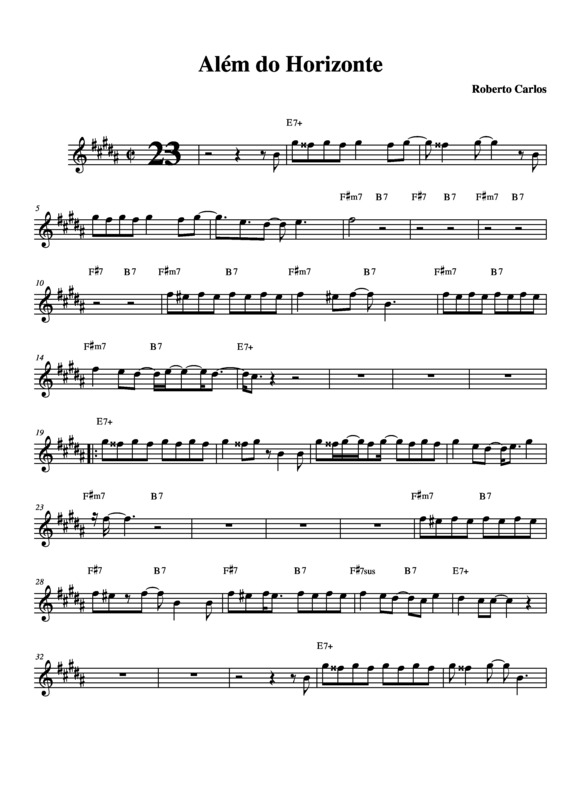 Partitura da música Além do Horizonte v.4