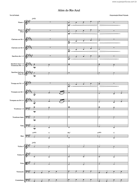 Partitura da música Além Do Rio Azul v.11