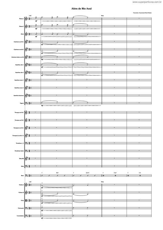 Partitura da música Além Do Rio Azul v.14