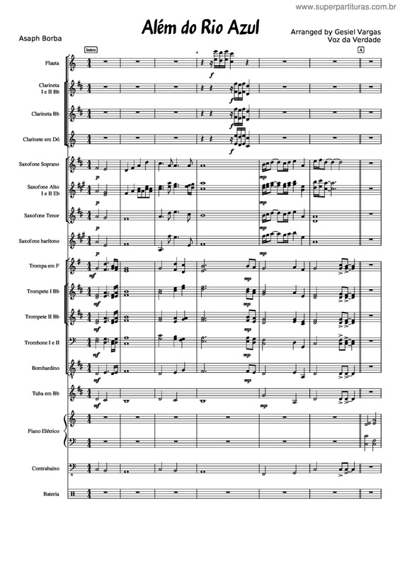 Partitura da música Além Do Rio Azul v.24