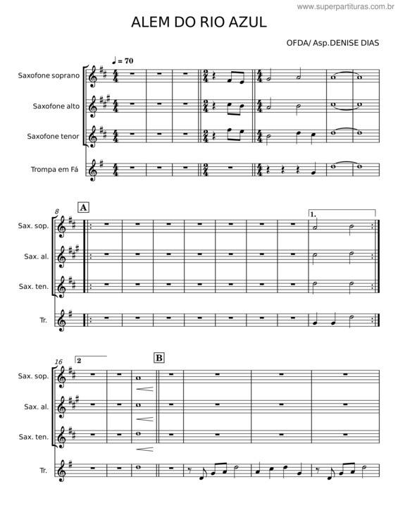 Partitura da música Alem Do Rio Azul v.26