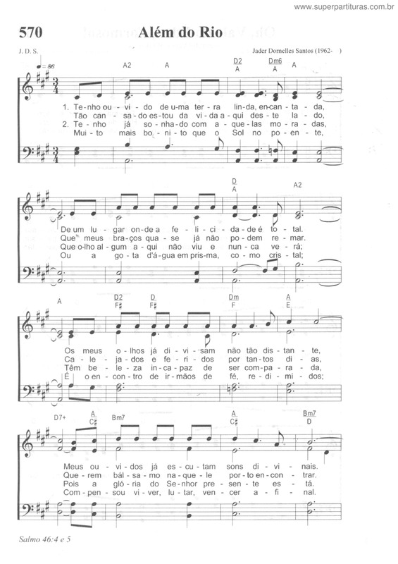 Partitura da música Além Do Rio v.3