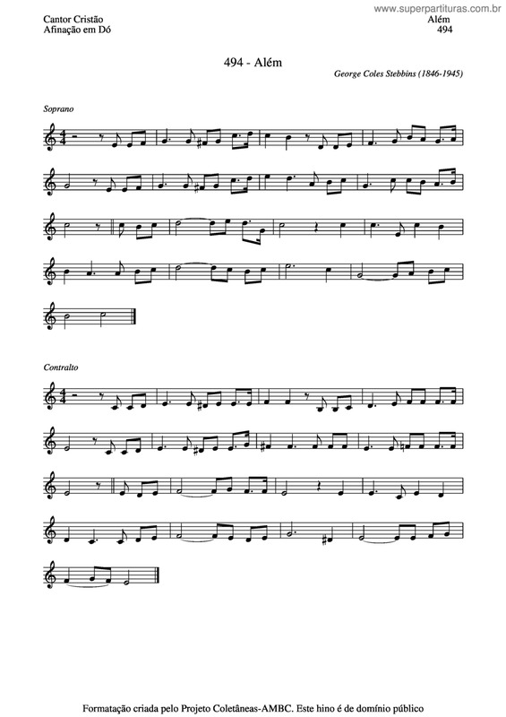 Partitura da música Além v.2