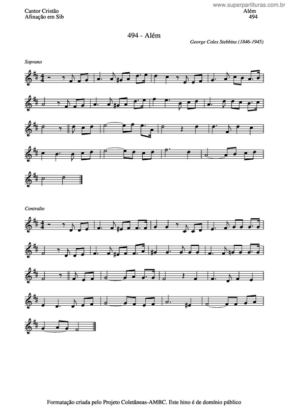 Partitura da música Além v.3