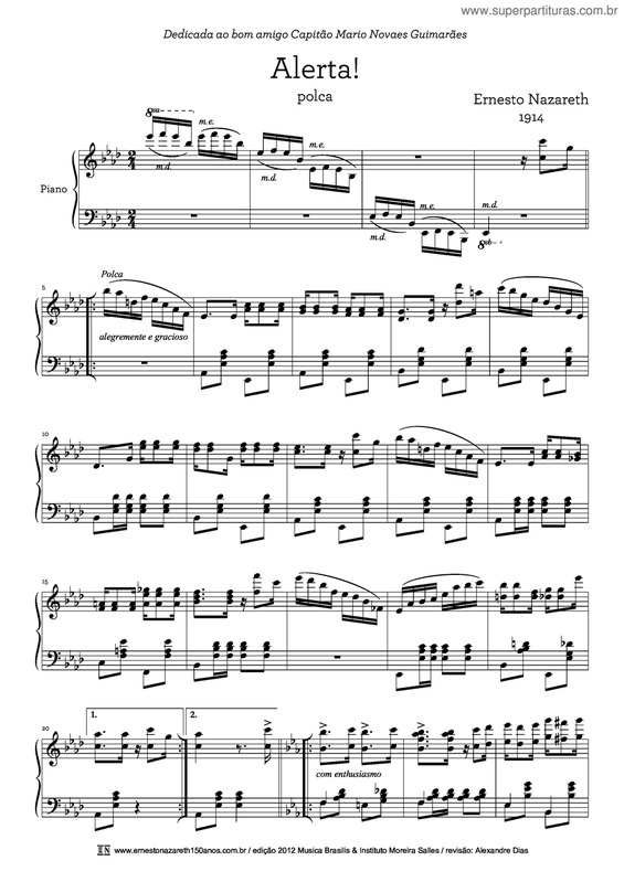 Partitura da música Alerta v.2