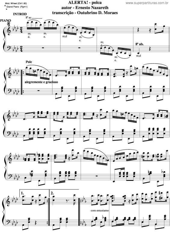 Partitura da música Alerta v.3