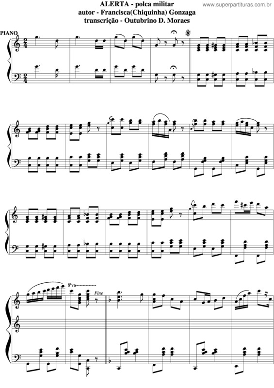 Partitura da música Alerta v.4