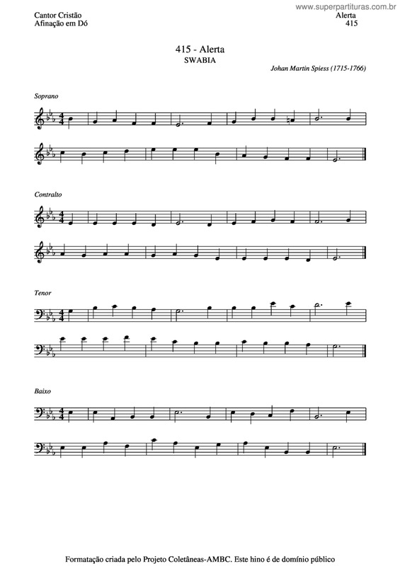 Partitura da música Alerta v.6