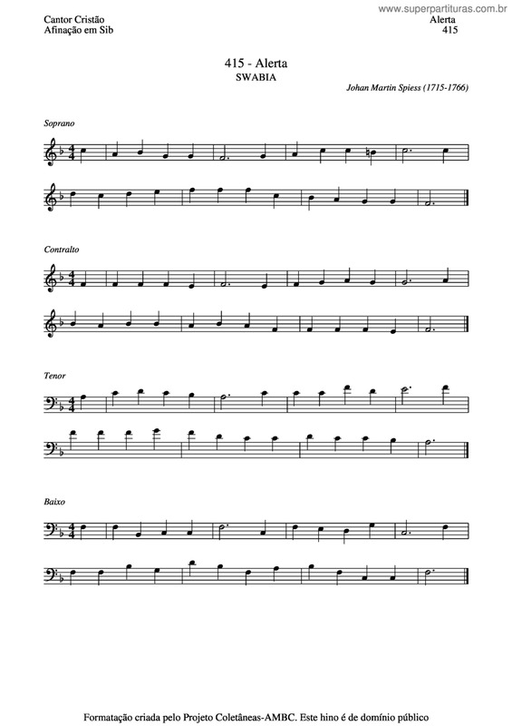 Partitura da música Alerta v.7