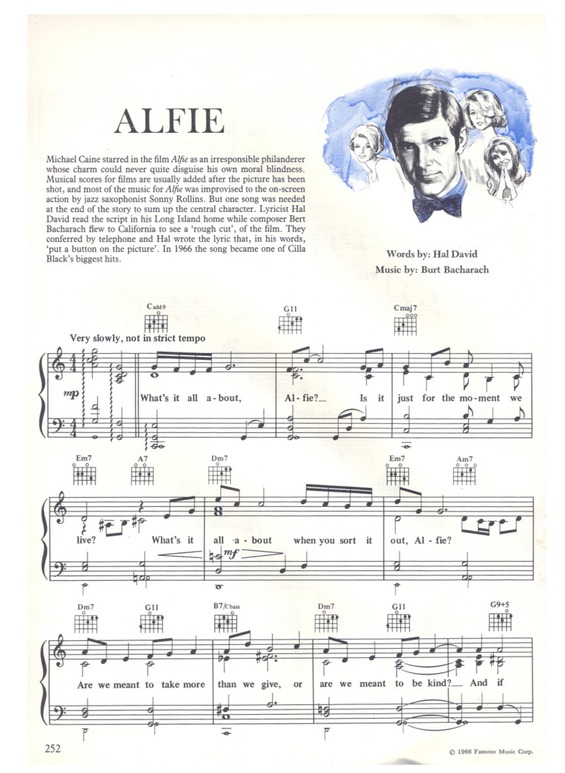 Partitura da música Alfie v.4