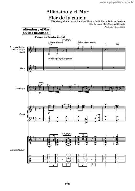 Partitura da música Alfonsina Y El Mar v.14