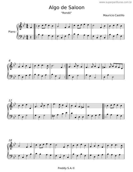 Partitura da música Algo De Saloon – Castillo Hidalgo, Mauricio Andrés