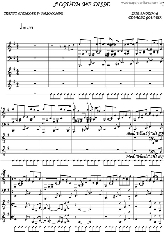 Partitura da música Alguém Me Disse v.3