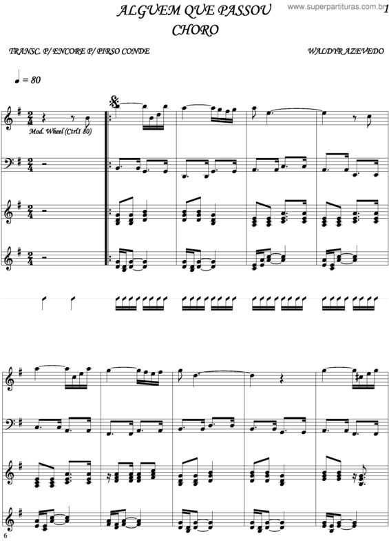 Partitura da música Alguém Que Passou v.4