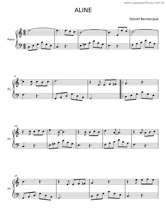Partitura da música Aline v.30
