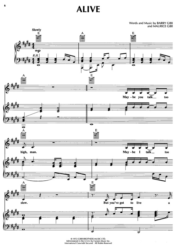 Partitura da música Alive v.4