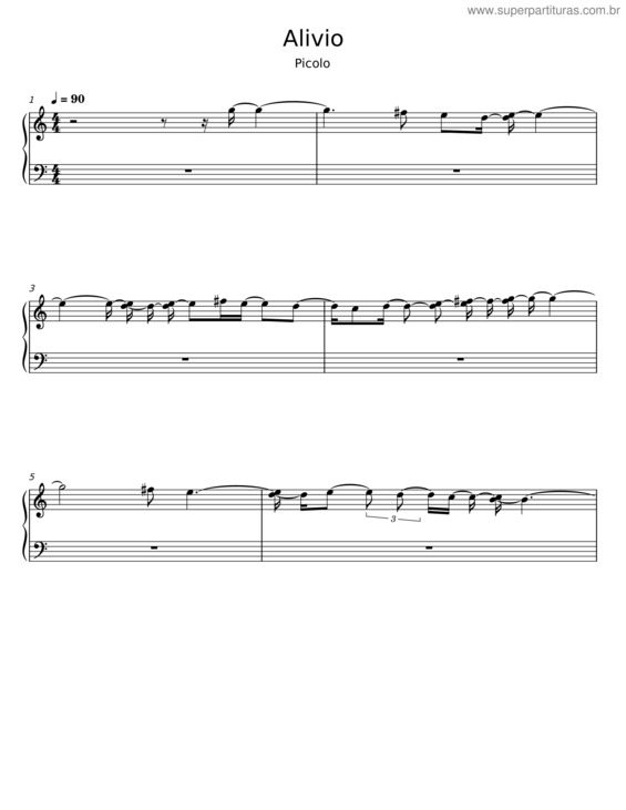 Partitura da música Alivio v.8