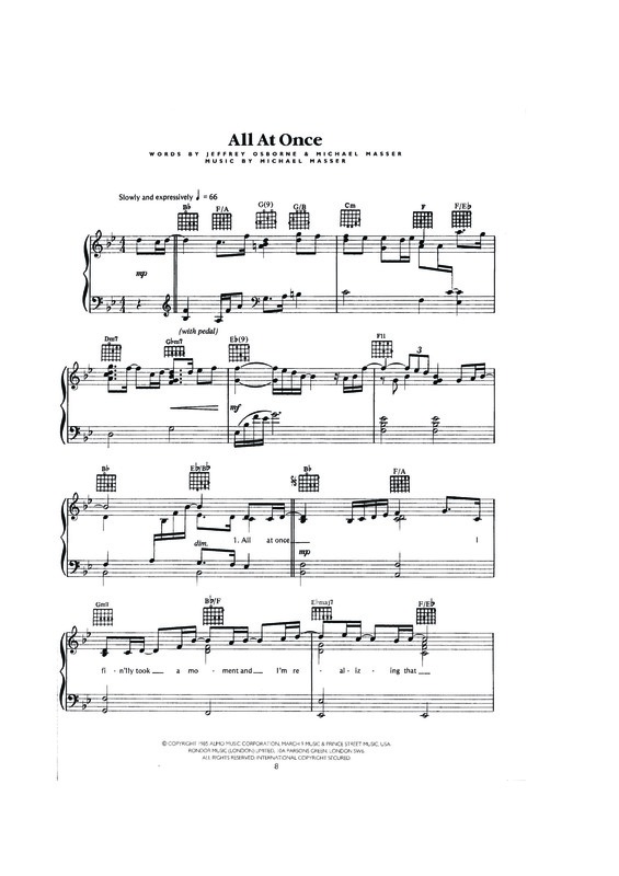 Partitura da música All At Once v.3