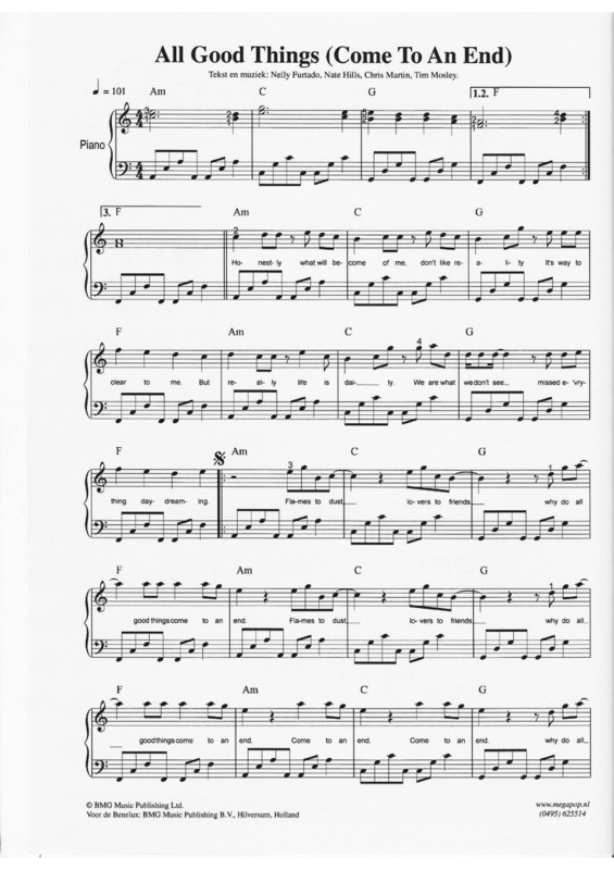 Partitura da música All Good Things v.2