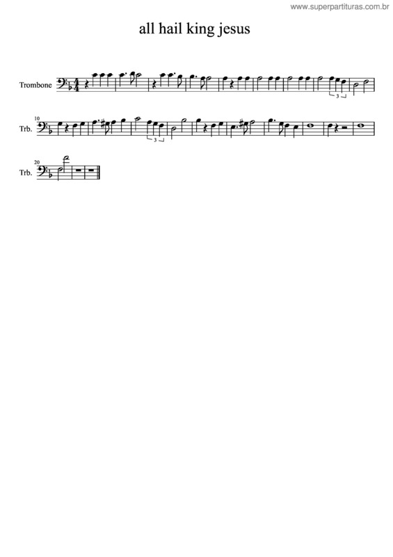 Partitura da música All Hail King Jesus v.2
