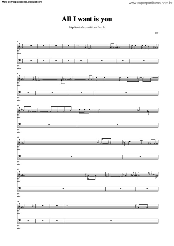 Partitura da música All I Want Is U.PDF