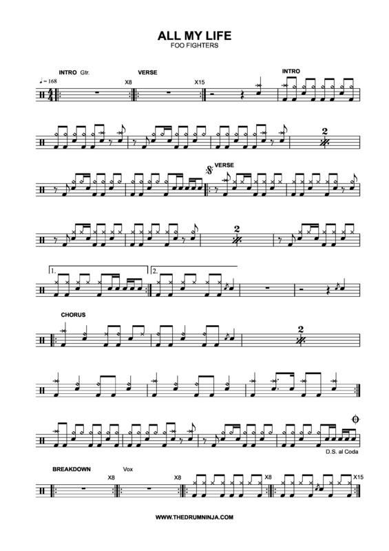 Partitura da música All My Life v.2