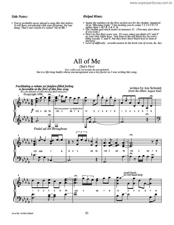 Partitura da música All Of Me v.12