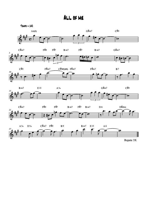 Partitura da música All of Me v.15