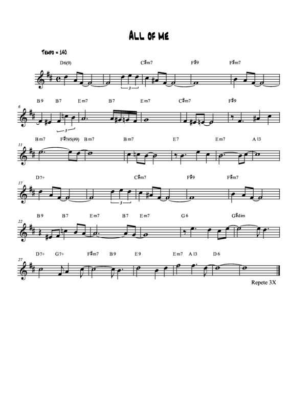 Partitura da música All of Me v.16