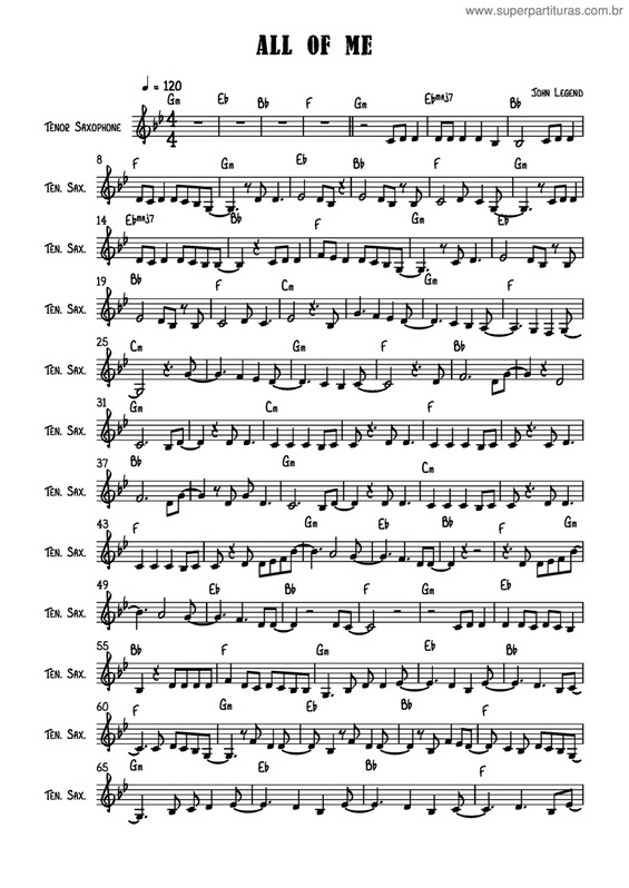 Partitura da música All Of Me v.21