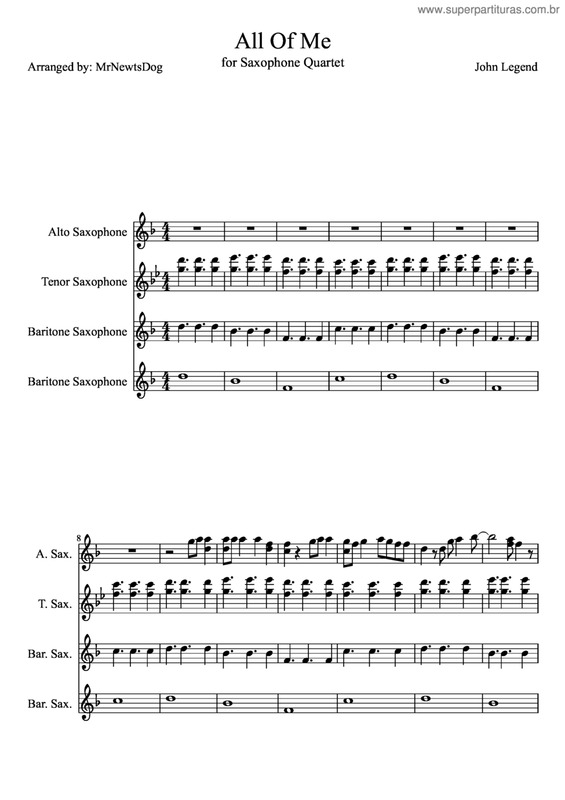 Partitura da música All Of Me v.3