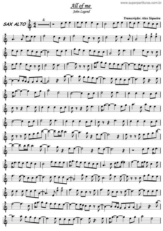 Partitura da música All Of Me v.7