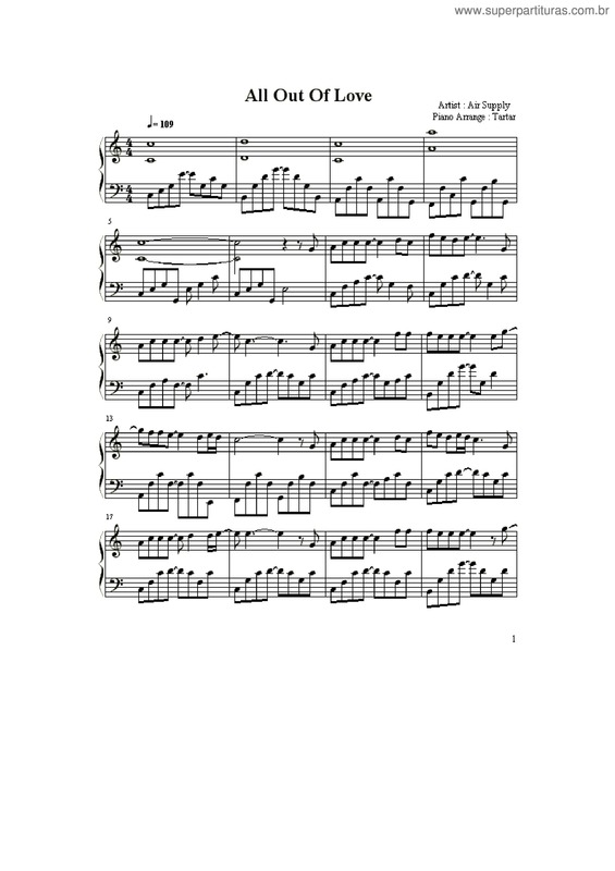 Partitura da música All Out Of Love v.6