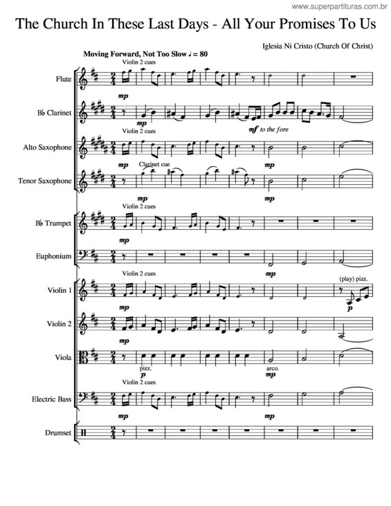 Partitura da música All Your Promises To Us