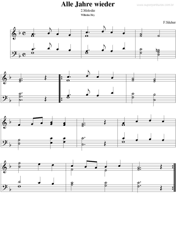 Partitura da música Alle Jahre Wieder v.2