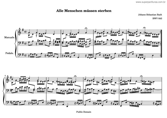 Partitura da música Alle Menschen müssen sterben