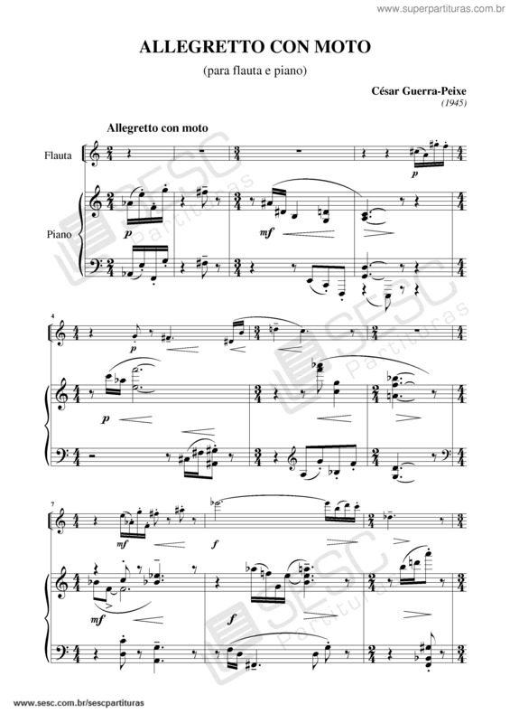 Partitura da música Allegretto con moto