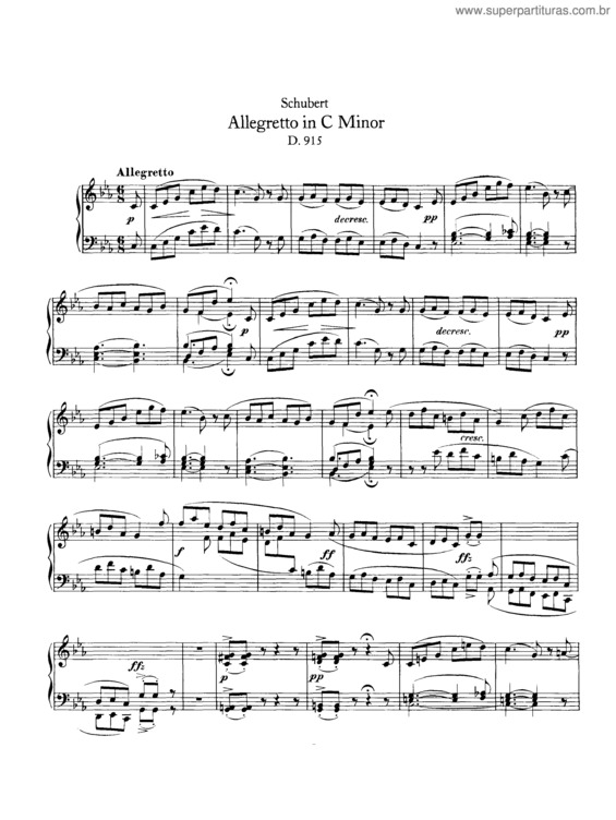 Partitura da música Allegretto in C