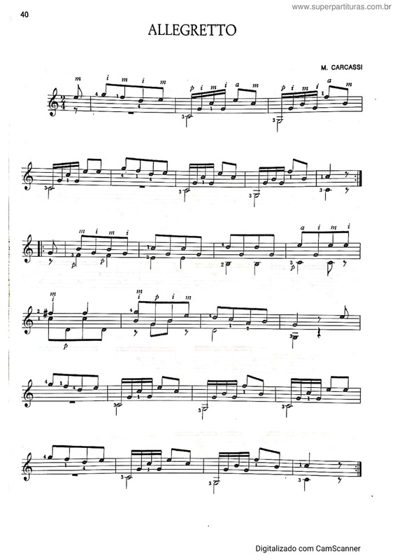 Partitura da música Allegretto v.5