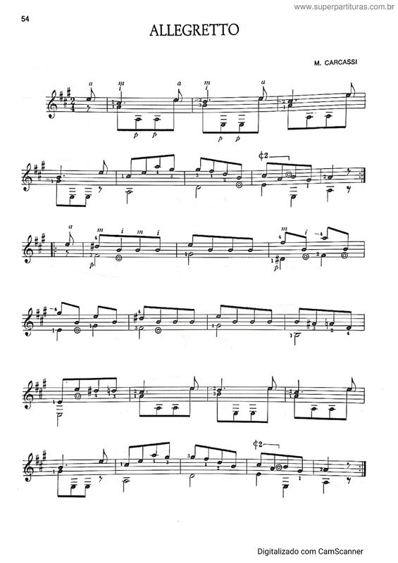 Partitura da música Allegretto v.7