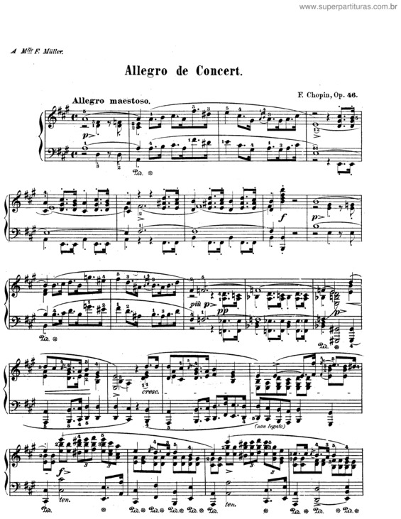 Partitura da música Allegro de Concert
