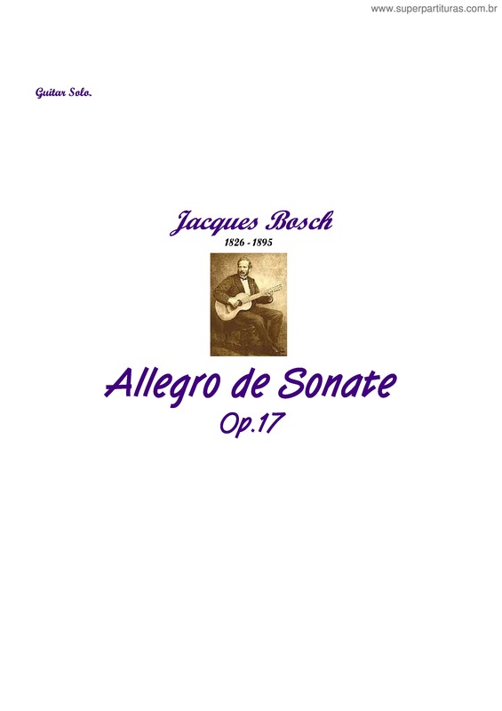 Partitura da música Allegro de Sonate