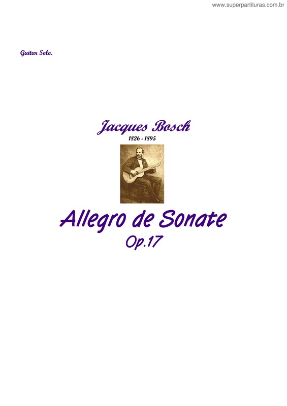 Partitura da música Allegro de Sonate