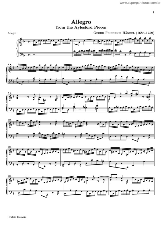 Partitura da música Allegro v.2